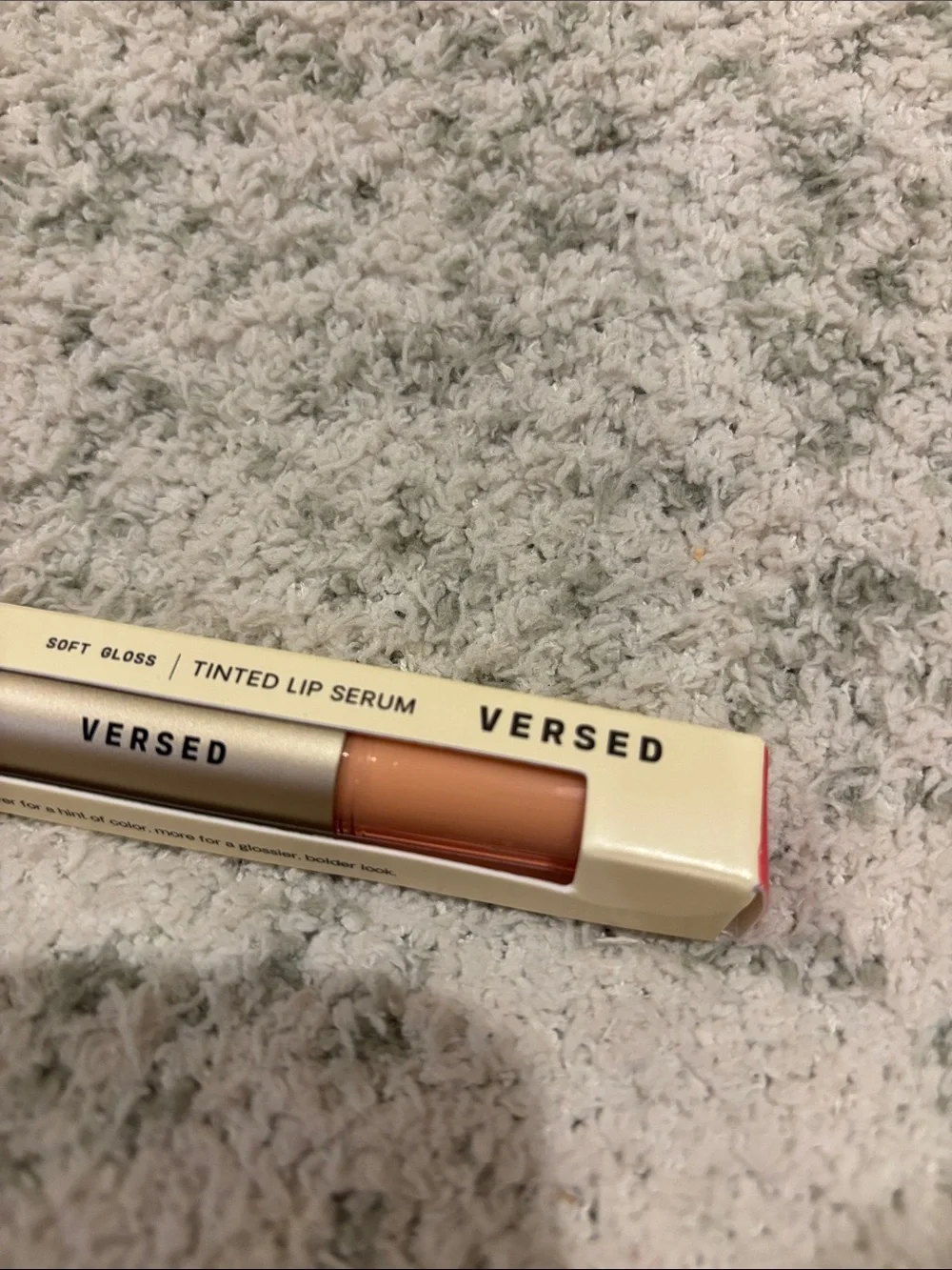 Versed Tinted Lip Serum in Flamingo peachy pink, NWT .06 oz